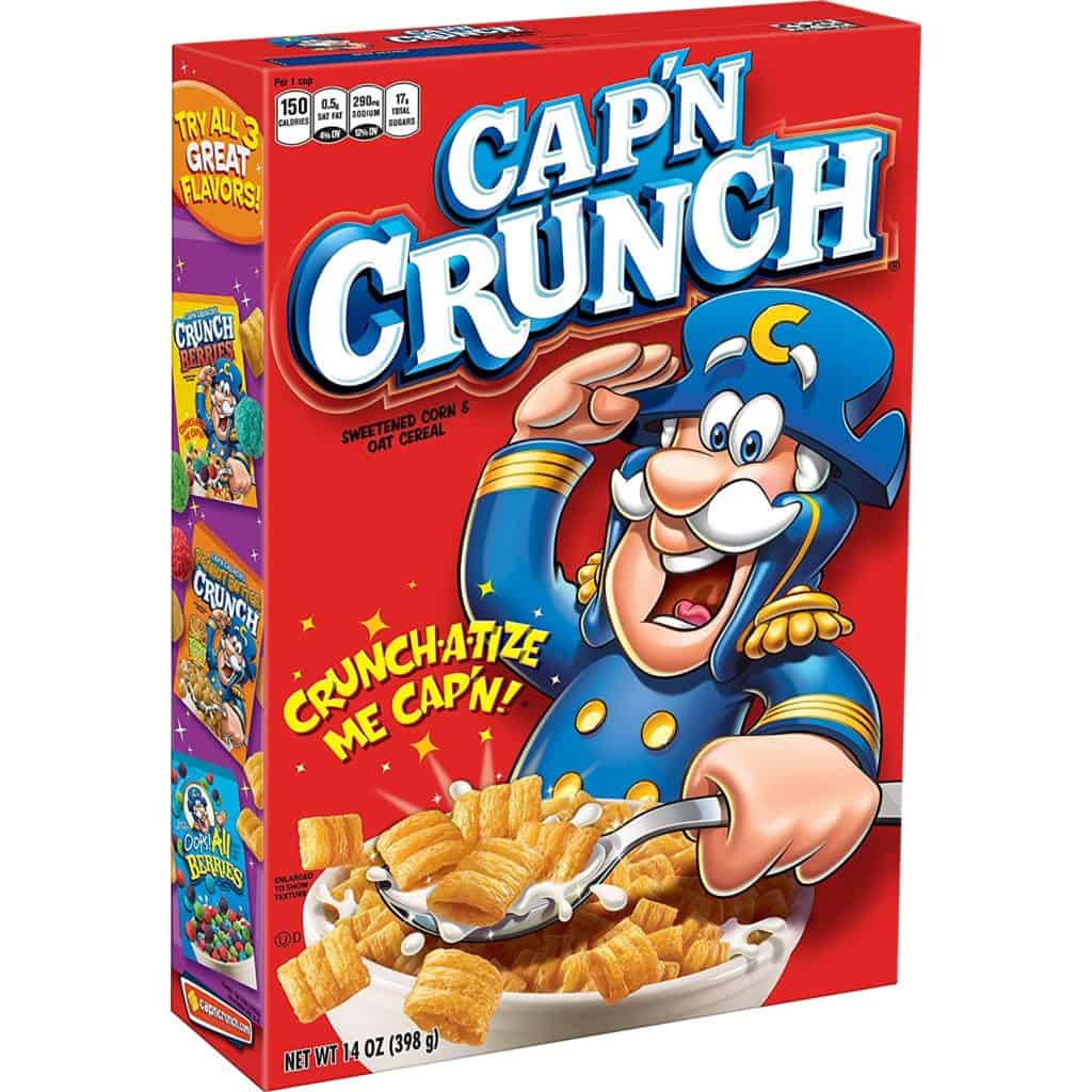 Box of Cap'n Crunch with Eye Contact in Presentation